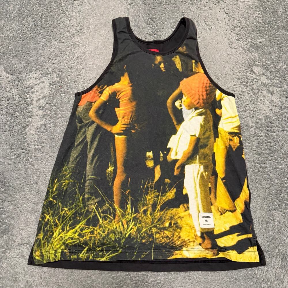 Supreme Kingston Tank Top Mens Medium Photo Bill Thomas Black Box Logo Shirt